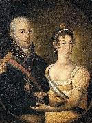 Manuel Dias de Oliveira Portrait of John VI of Portugal and Charlotte of Spain oil painting on canvas